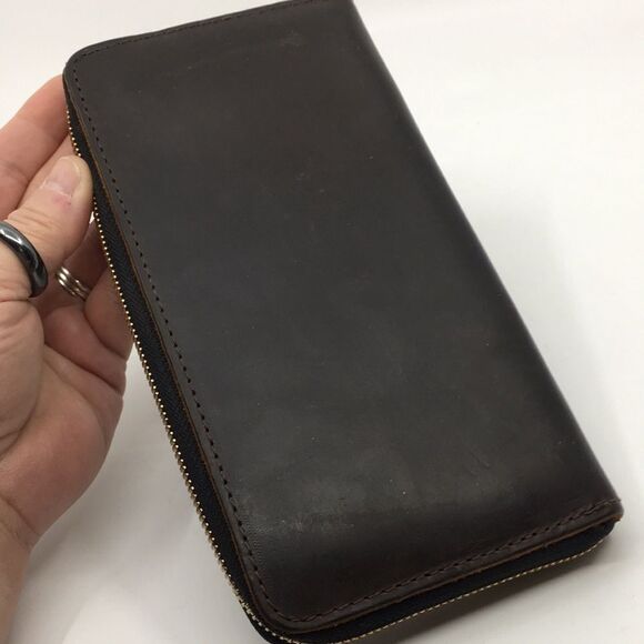 Portland Leather Goods Grizzly Zip Around Accordion Long Wallet - Picture 11 of 17